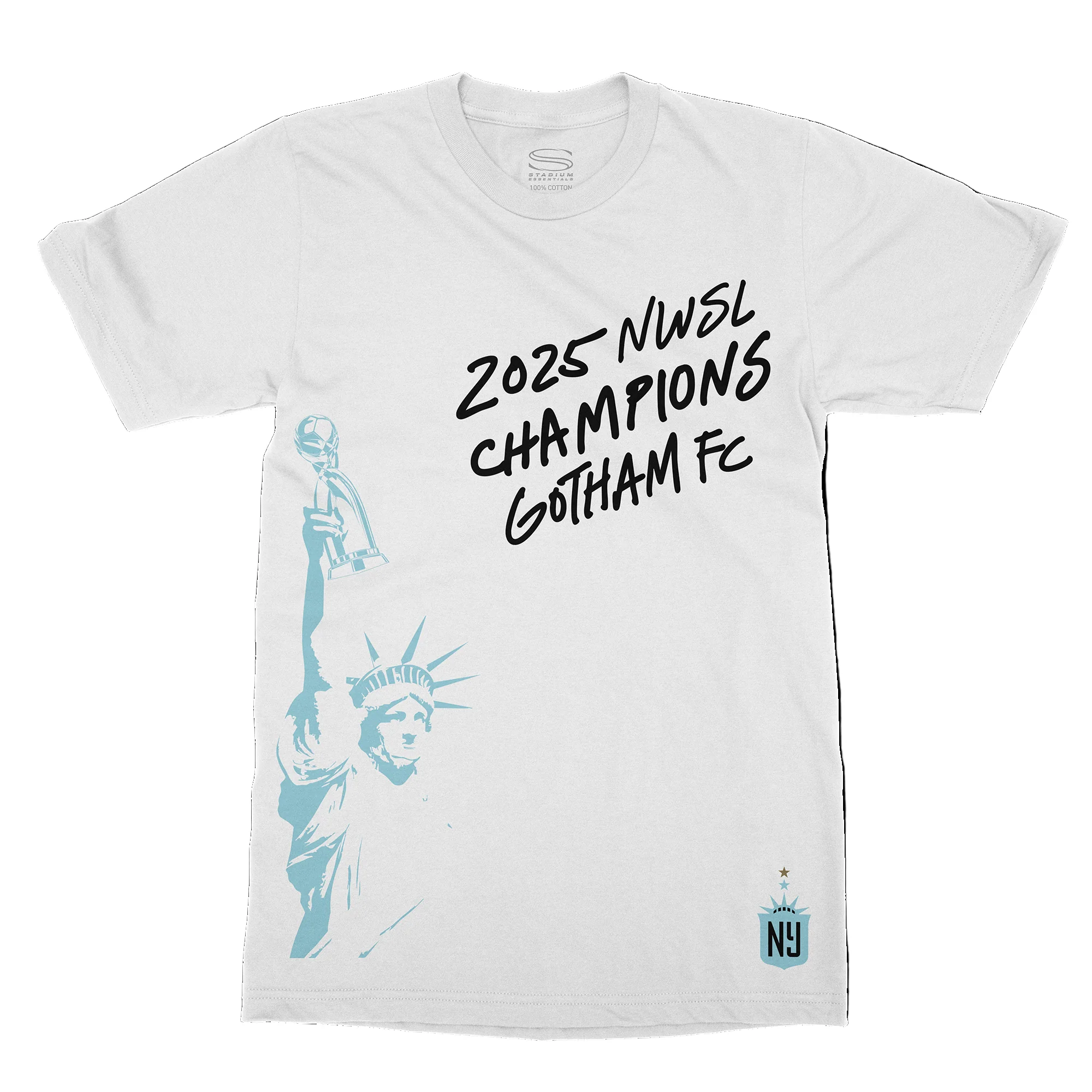 Gotham FC 2025 NWSL Champions White Tee