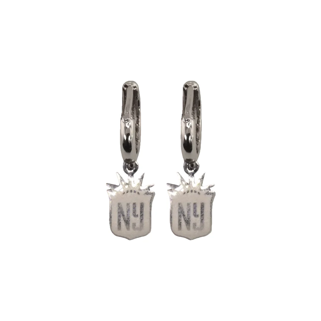 Gotham FC Logo Charm Hoops - Silver